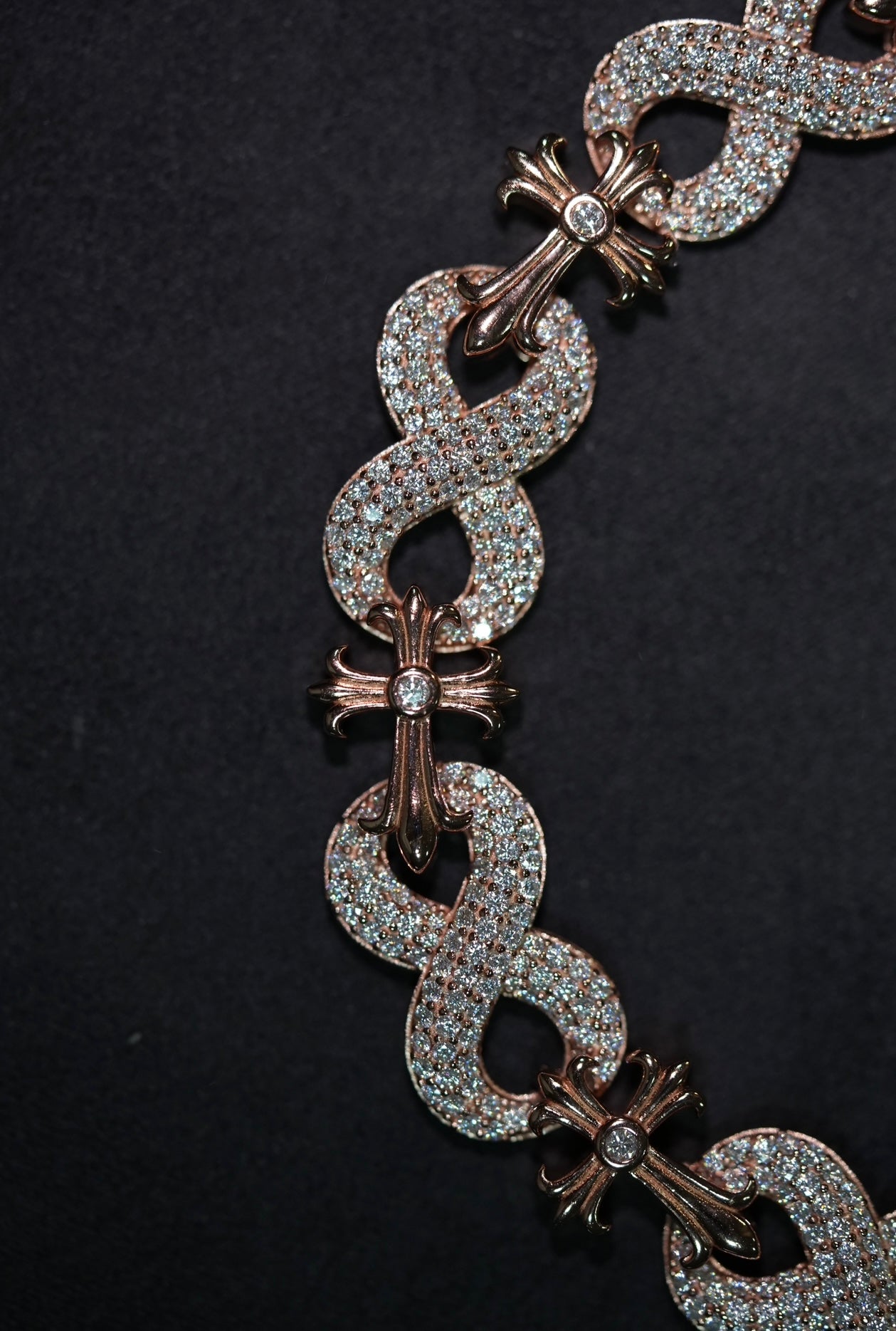 Vvs Infinity Gotic Cross Bracelet