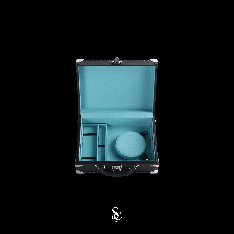 Jewelry Trunk Essec (Black-Light Blue)